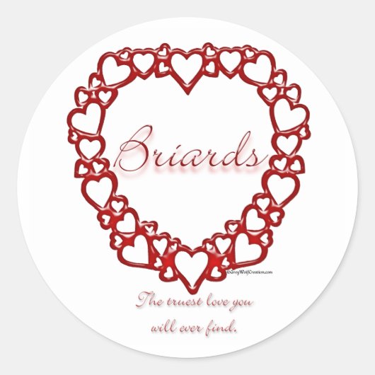 Rond Briard Véritable Amour - Sticker (Devant)