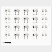 ROND BRIDAL TOASING VERRES STICKER (Feuille)