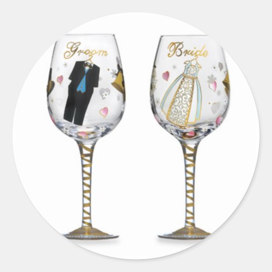 ROND BRIDAL TOASING VERRES STICKER (Devant)