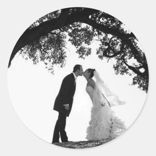 Rond Bride Kiss sous Sticker en chêne (Devant)