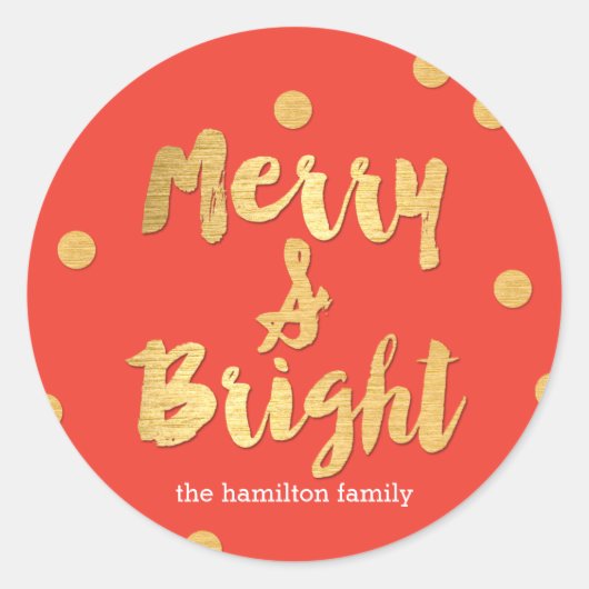 Rond Bright Days Editable Color Holiday Sticker (Devant)