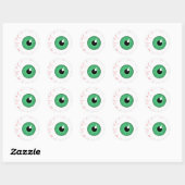Rond Bright Green Sensshot eyeball sticker (Feuille)