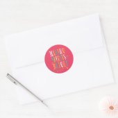 Rond Bright Spirits Modern Holiday Sticker (Enveloppe)