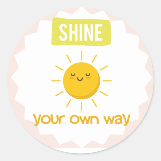 Rond Brille ta propre façon - Sticker de motivation sol (Devant)