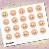 Rond Brise De Poule mignonne Sans Oeuf Sticker Pâques