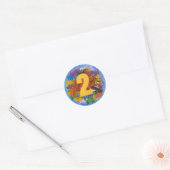 Rond Brown Bear 2nd Birthday Sticker (Enveloppe)
