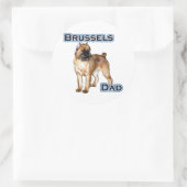 Rond Bruxelles Papa 4 - Sticker (Sac)