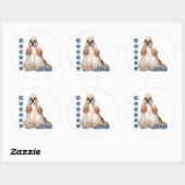 Rond Buff Cocker Spaniel Papa 4 - Sticker (Feuille)