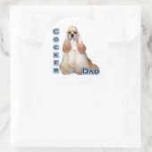 Rond Buff Cocker Spaniel Papa 4 - Sticker (Sac)