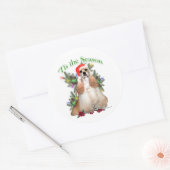 Rond Buff Cocker Spaniel 'Tis the Season - Sticker (Enveloppe)