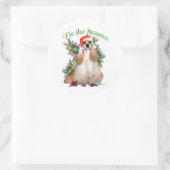 Rond Buff Cocker Spaniel 'Tis the Season - Sticker (Sac)