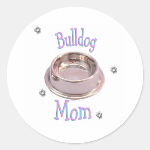 Rond Bulldog Mom - Sticker