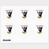 Rond Bullmastiff Bah Humbug - Sticker (Feuille)