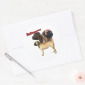 Rond Bullmastiff Trio 2 - Sticker (Enveloppe)
