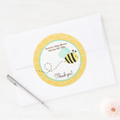Rond Bumble Bee Round Faveur Sticker (Enveloppe)