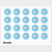 Rond Bunny Reef nage bébé Merci Sticker (Feuille)