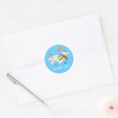 Rond Bunny Reef nage bébé Merci Sticker (Enveloppe)