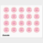 Rond Bunny Yoga - Sticker rose (Feuille)