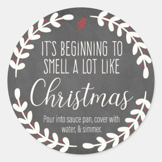 Rond Ça commence à sentir comme Sticker de Noël 2 (Devant)