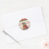 Rond Cactus Wedding "RSVP" Sticker (Enveloppe)