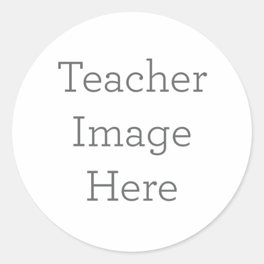 Rond Cadeau cadeau Sticker enseignant unique (Devant)