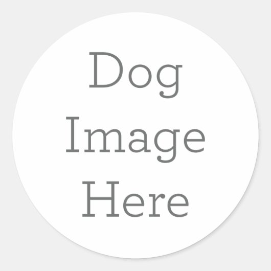 Rond Cadeau personnalisé Sticker chien (Devant)