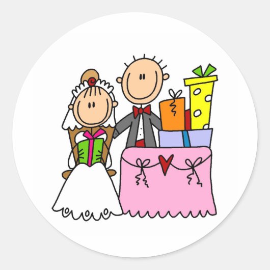 Rond Cadeaux de mariage Sticker Galore (Devant)