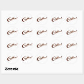 Rond Café - Sticker circulaire (Feuille)