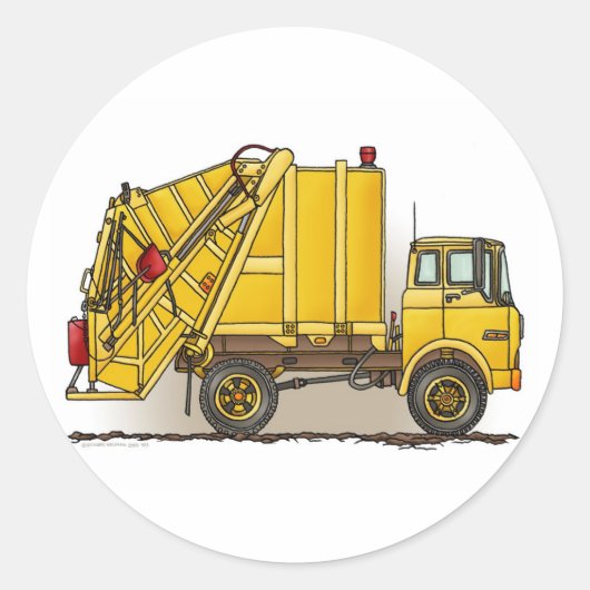 Rond Camion à ordures 2 Bâtiment Sticker (Devant)