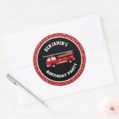 Rond Camion Fête d'anniversaire Favoriser Sticker (Enveloppe)