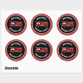 Rond Camion Fête d'anniversaire Favoriser Sticker (Feuille)