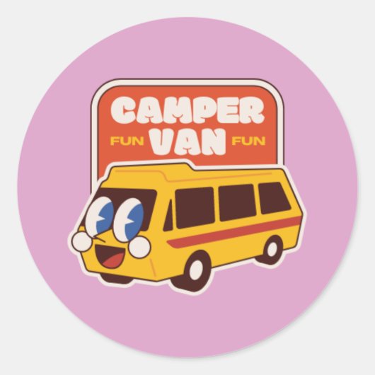 Rond Camper Fun Van Sticker (Devant)