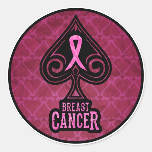 Rond Cancer du sein - Sticker - Édition Pique (Devant)