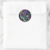 Rond Cane Magic Mandala - Sticker Fractal Abstrait (Sac)