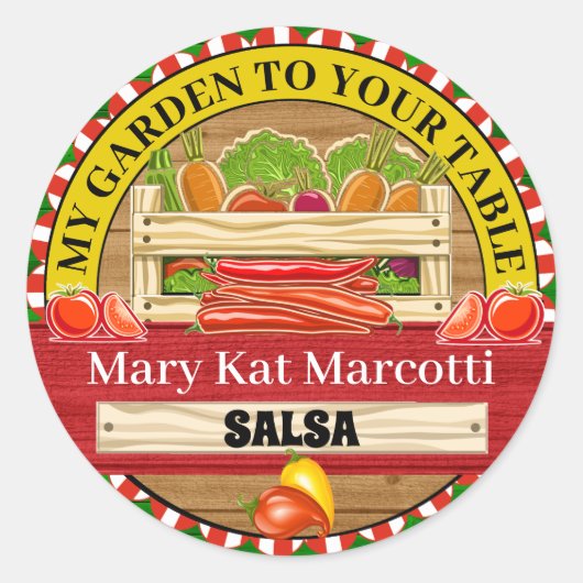 Rond Canned from the Garden Farm Sticker (Devant)