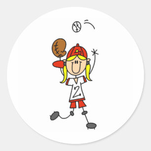Rond Capture D'Un Sticker De Softball