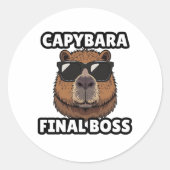 Rond Capybara Final Boss Art Sticker (Devant)