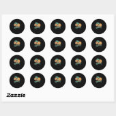 Rond Capybara Skater Skateboard Adventure Sticker (Feuille)