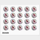 Rond Cardinal Christmas sticker (Feuille)