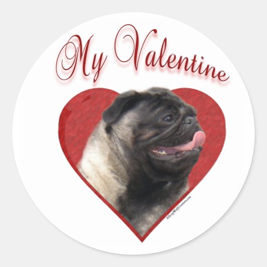 Rond Carlin My Valentine - Sticker (Devant)