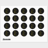 Rond Carré de formule physique Invitation Sticker (Feuille)