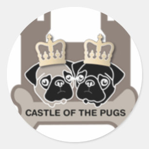 Rond castle of the pugs sticker transparent