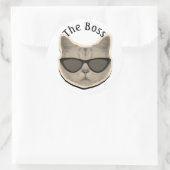 Rond Cat Boss Sticker (Sac)