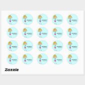Rond CELA APPARTIENT À Sticker pour une fille (Feuille)