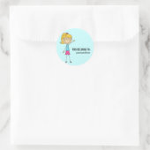Rond CELA APPARTIENT À Sticker pour une fille (Sac)