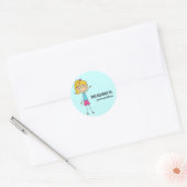 Rond CELA APPARTIENT À Sticker pour une fille (Enveloppe)