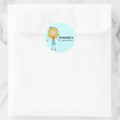 Rond CELA APPARTIENT À Sticker pour une fille (Sac)