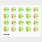 Rond CELA APPARTIENT À Sticker pour une fille (Feuille)