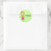 Rond CELA APPARTIENT À Sticker pour une fille (Sac)
