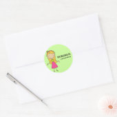 Rond CELA APPARTIENT À Sticker pour une fille (Enveloppe)